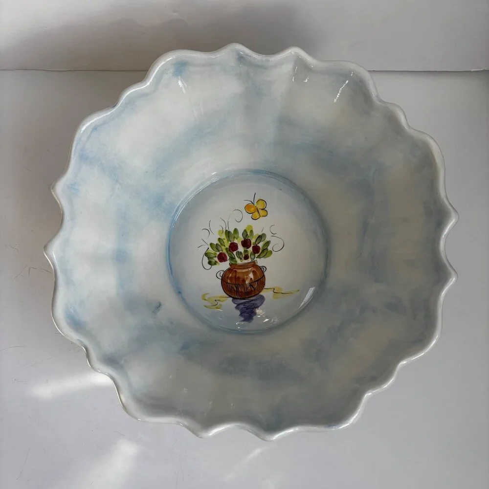 Dario Farrucci Ma Maison Large Serving Bowl Hand Painted Tabletops Unlimited‎